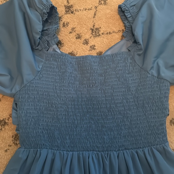 Blue Ruffle Dress L - Picture 8 of 8